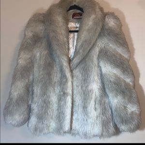 Vintage Jordache Faux Fox Fur Coat